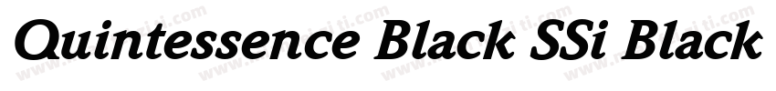 Quintessence Black SSi Black Italic字体转换